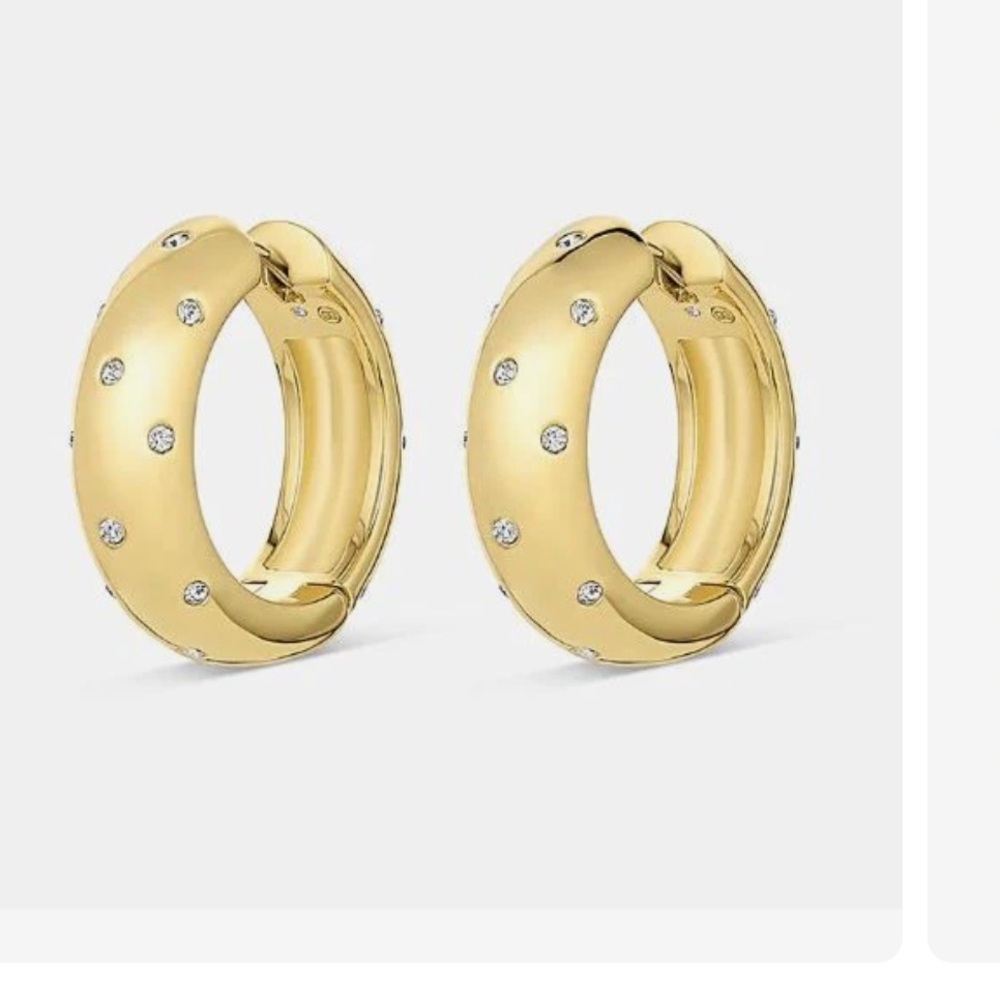 Gorjana Gold Studded Hoop Earrings (Noel shimmer)